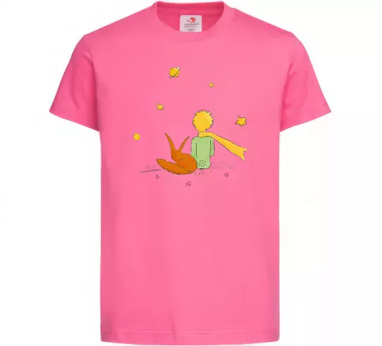 Дитяча футболка Маленький принц Яскраво-рожевий фото