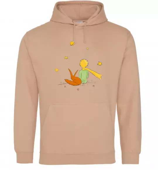 Мужская толстовка (худи) Маленький принц Песочный фото