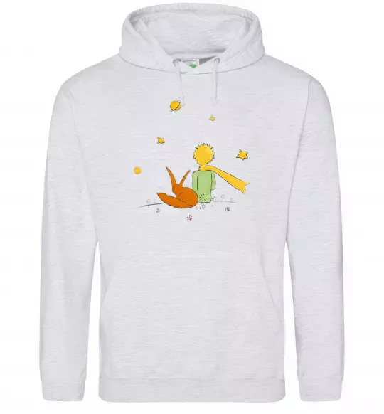 Жіноча толстовка (худі) Маленький принц Сірий меланж фото