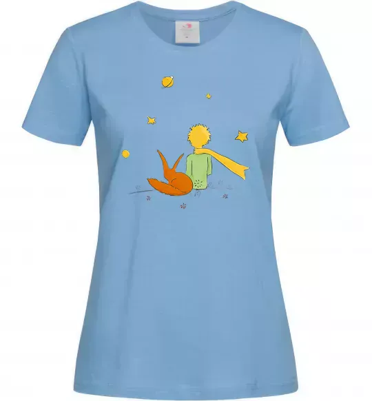 Женская футболка Маленький принц Голубой фото
