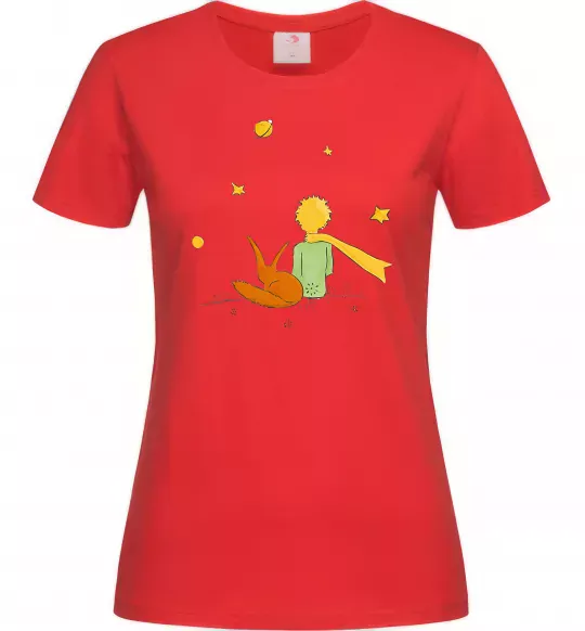 Женская футболка Маленький принц Красный фото