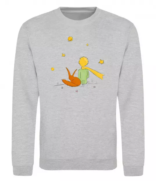 Світшот Маленький принц Сірий меланж фото