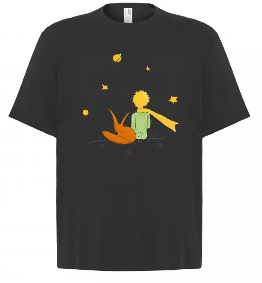 Футболка Оверсайз Маленький принц Черный фото