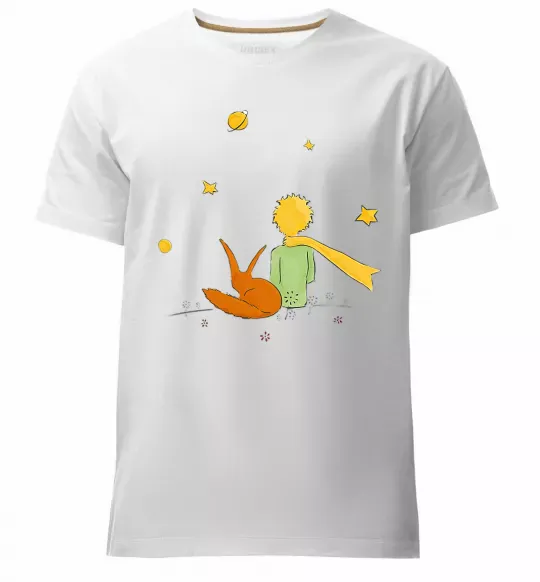 Чоловіча преміум футболка Маленький принц Білий фото