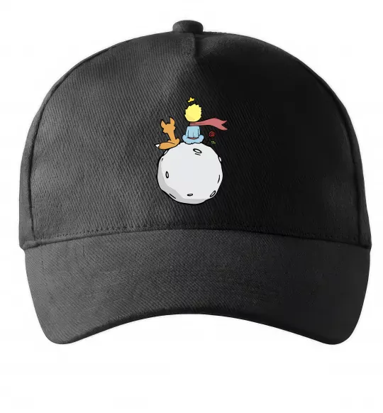 Кепка Маленький принц сидить спиною Чорний фото