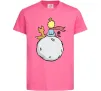 Детская футболка Маленький принц сидить спиною Ярко-розовый фото