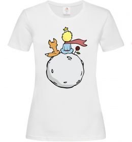 Женская футболка Маленький принц сидить спиною