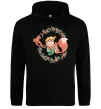 Чоловіча толстовка (худі) Маленький принц та лисиця в квітах Чорний фото