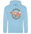 Женская толстовка (худи) Маленький принц та лисиця в квітах Голубой фото
