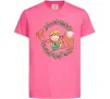 Детская футболка Маленький принц та лисиця в квітах Ярко-розовый фото