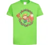 Детская футболка Маленький принц та лисиця в квітах Лаймовый фото