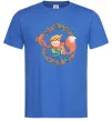 Чоловіча футболка Маленький принц та лисиця в квітах Яскраво-синій Чоловіча футболка Маленький принц та лисиця в квітах Яскраво-синій фото