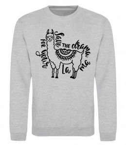 Свитшот Save the drama for your lama black Свитшот Save the drama for your lama black