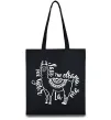 Эко-сумка Save the drama for your lama black Черный Эко-сумка Save the drama for your lama black Черный фото