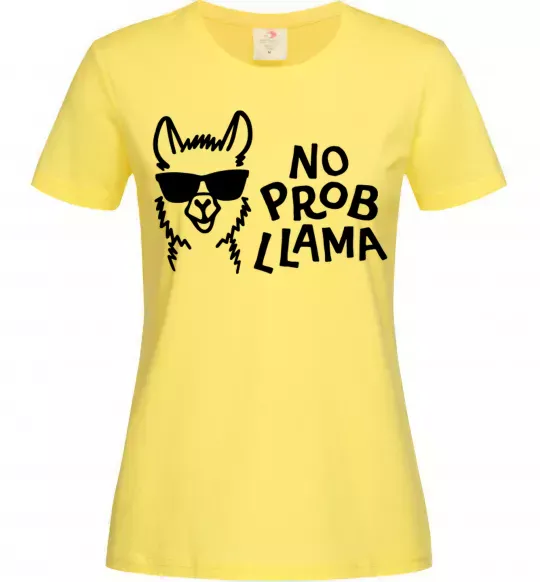 Жіноча футболка No probllama Лимонний фото