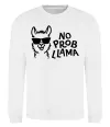 Свитшот No probllama Белый фото