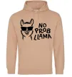 Чоловіча толстовка (худі) No probllama Пісочний Чоловіча толстовка (худі) No probllama Пісочний фото