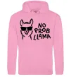 Женская толстовка (худи) No probllama Розовый фото
