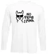 Лонгслив No probllama Белый фото
