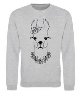 Світшот Лама дівчинка в квітах