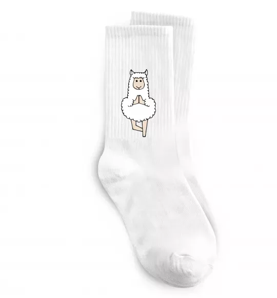 Носки Лама йога Белый фото