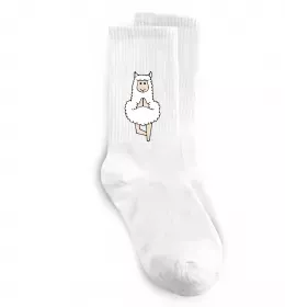 Носки Лама візерунки Белый фото