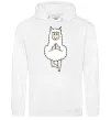 Жіноча толстовка (худі) Лама йога Білий Жіноча толстовка (худі) Лама йога Білий фото