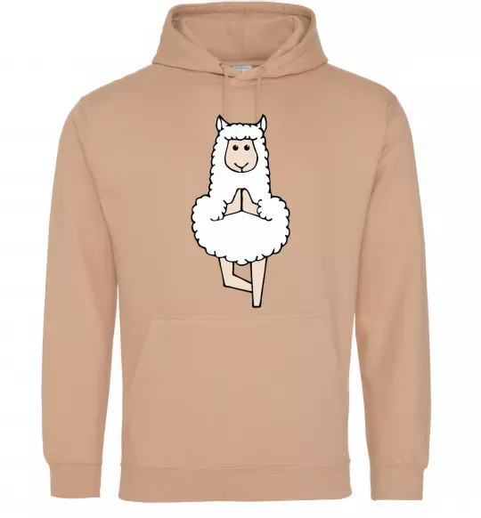 Жіноча толстовка (худі) Лама йога Пісочний фото