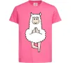 Детская футболка Лама йога Ярко-розовый Детская футболка Лама йога Ярко-розовый фото