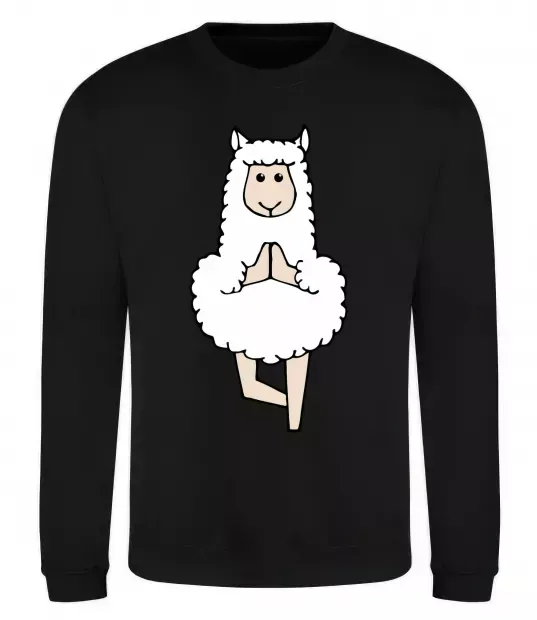 Світшот Лама йога Чорний фото