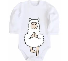 Дитячий бодік Bright lama Білий фото