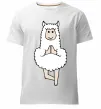 Чоловіча преміум футболка Лама йога Білий Чоловіча преміум футболка Лама йога Білий фото