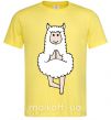 Мужская футболка Лама йога Лимонный фото