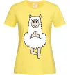 Женская футболка Лама йога Лимонный фото