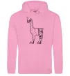 Женская толстовка (худи) Лама дайвер Розовый фото