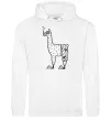 Жіноча толстовка (худі) Лама дайвер Білий фото