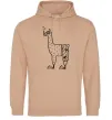 Жіноча толстовка (худі) Лама дайвер Пісочний фото