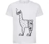 Дитяча футболка Лама дайвер Білий фото