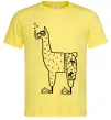 Мужская футболка Лама дайвер Лимонный фото