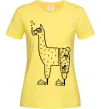 Жіноча футболка Лама дайвер Лимонний фото