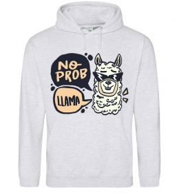 Мужская толстовка (худи) No prob llama in glasses Мужская толстовка (худи) No prob llama in glasses