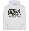 Мужская толстовка (худи) No prob llama in glasses Серый меланж Мужская толстовка (худи) No prob llama in glasses Серый меланж фото