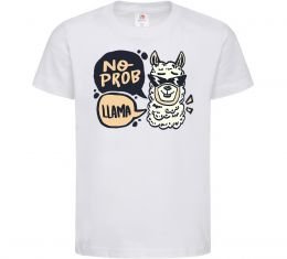 Детская футболка No prob llama in glasses Детская футболка No prob llama in glasses