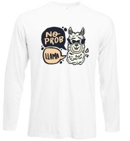 Лонгслив No prob llama in glasses