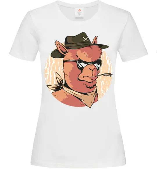 Жіноча футболка Лама шериф Білий фото