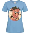 Жіноча футболка Лама шериф Блакитний фото
