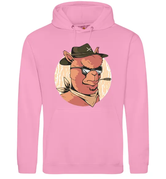 Чоловіча толстовка (худі) Лама шериф Рожевий фото