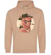 Чоловіча толстовка (худі) Лама шериф Пісочний фото