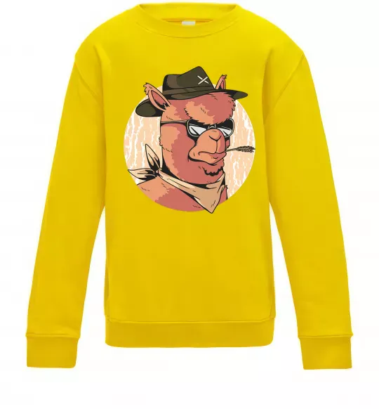 Дитячий світшот Лама шериф Сонячно жовтий фото