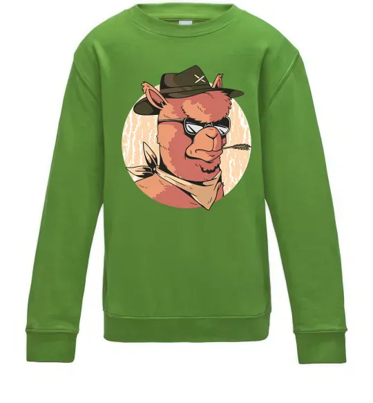 Дитячий світшот Лама шериф Лаймовий фото